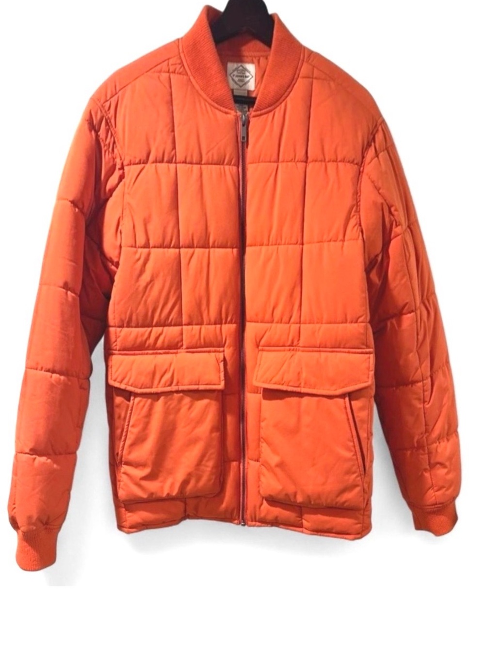 St. John’s Bay Orange Puffer Bomber Jacket Size Men’s Small